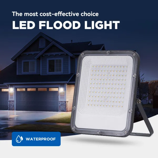 Slim Flood Light IP65 Waterproof Outdoor Multi-Watt LED Fixture