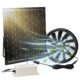 9.8" Solar Exhaust Fan - Waterproof Vent Fan for Greenhouse, Chicken Coop, Shed, Attic built in battery