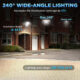 Outdoor Solar Wall Light with Motion Sensor - Dusk to Dawn, 5000mAh Battery, for Garden Pathway Security