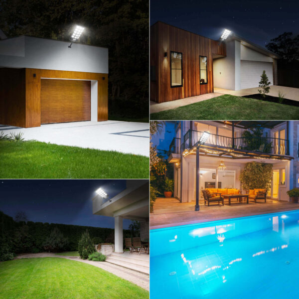 Outdoor Solar Wall Light with Motion Sensor - Dusk to Dawn, 5000mAh Battery, for Garden Pathway Security