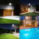 Outdoor Solar Wall Light with Motion Sensor - Dusk to Dawn, 5000mAh Battery, for Garden Pathway Security