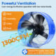 1300CFM Smart Temperature Control Exhaust Fan with Copper Motor