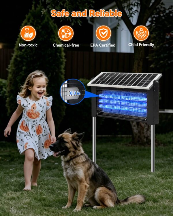 LANGY 20W Solar Mosquito Killer Lamp | Upgraded Bug Zapper for Indoor & Outdoor