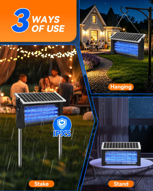 LANGY 20W Solar Mosquito Killer Lamp | Upgraded Bug Zapper for Indoor & Outdoor