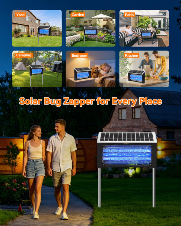 LANGY 20W Solar Mosquito Killer Lamp | Upgraded Bug Zapper for Indoor & Outdoor