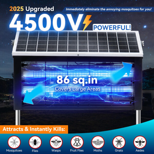 LANGY Upgraded Solar Bug Zapper For Outdoor & Indoor Use