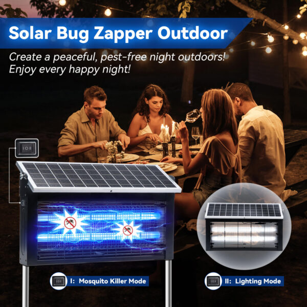 LANGY Upgraded Solar Bug Zapper For Outdoor & Indoor Use